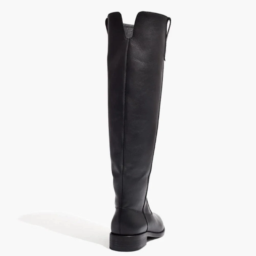 Madewell Black Knee-High Leather Boots - Picture 3 of 16